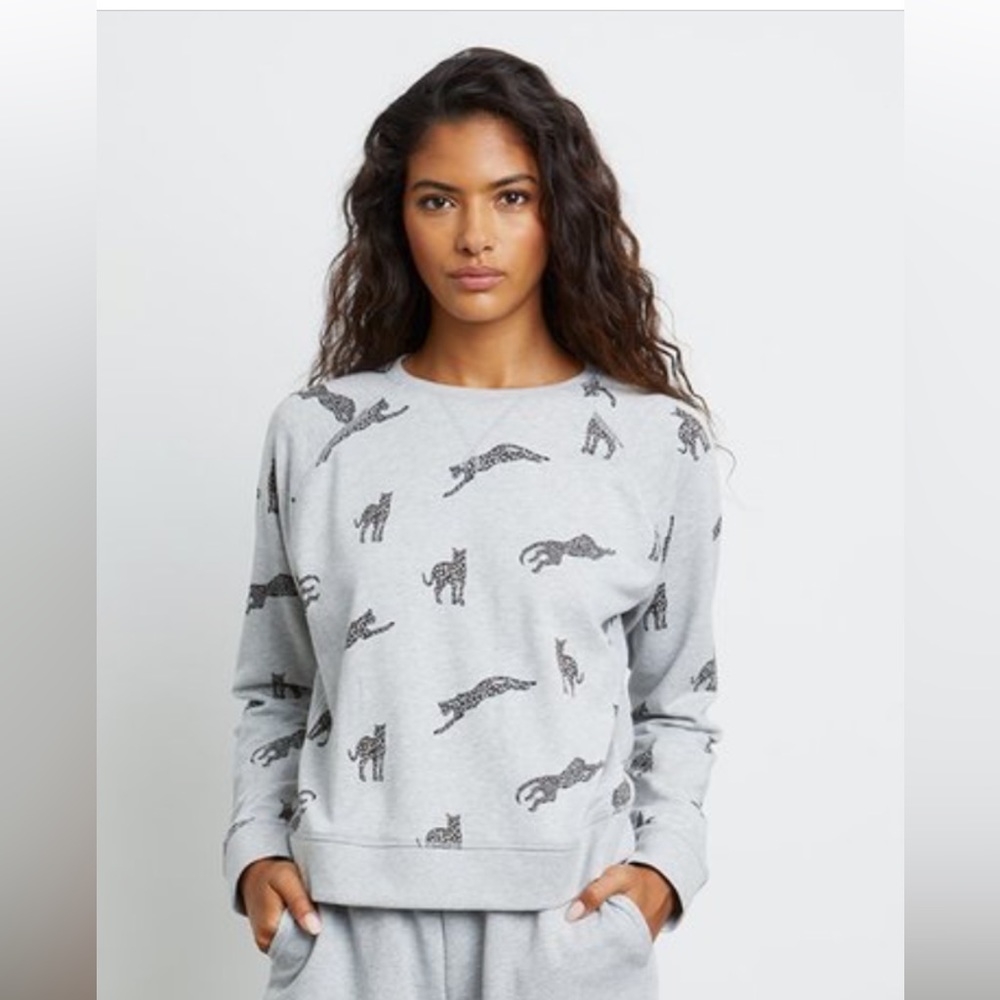 Rails THEO Sweatshirt, Heather Grey Jaguar. Size M.